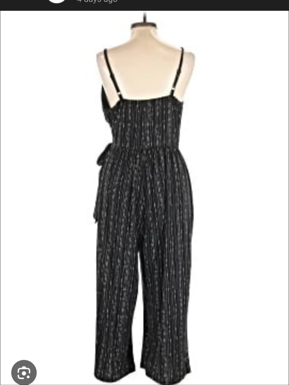 Kayleigh Sleeveless Black Striped Jumpsuit - Picture 2 of 9
